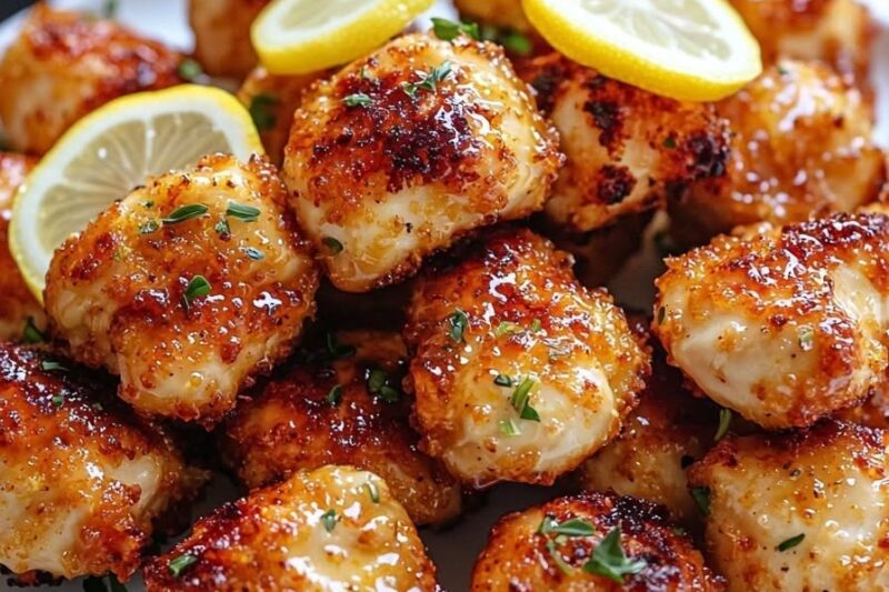 Lemon Garlic Chicken Bites